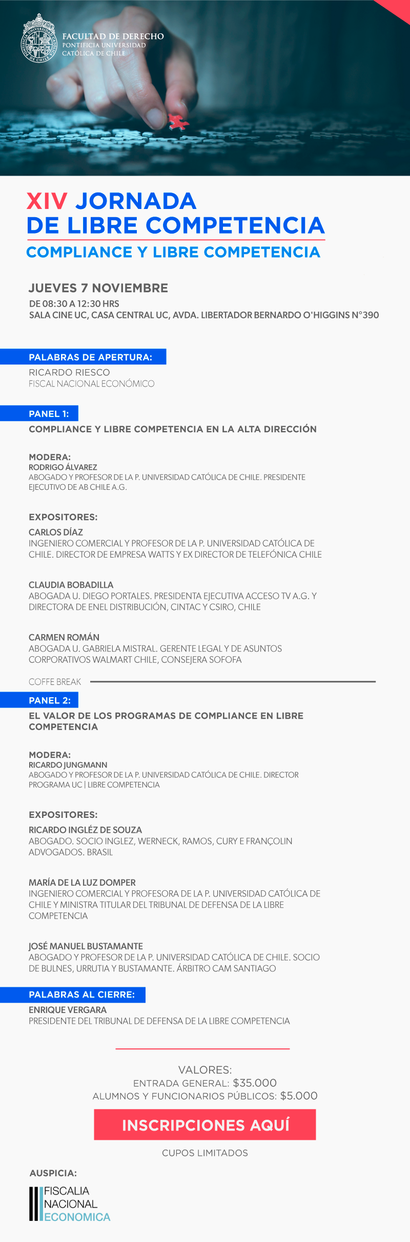 XIV Jornada de Libre Competencia: Compliance y Libre Competencia
