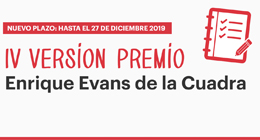 Se extiende convocatoria para participar de la IV versión del Premio Enrique Evans de la Cuadra