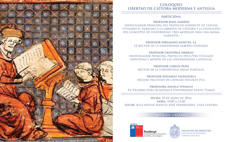 Libertad de Catedra Moderna y Antigua agenda