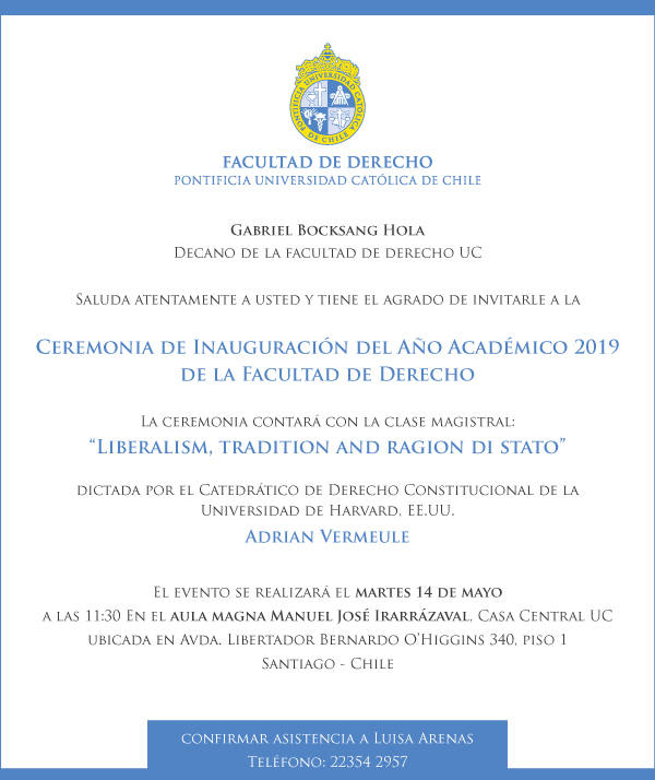Invitacion Ceremonia Inauguracion interior