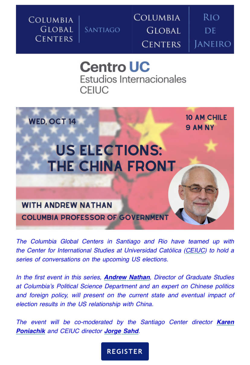 Charla CEIUC: US Election. The China Front