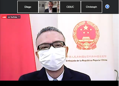 Embajador Xu Bu abordó posición de China frente a la pandemia del Covid-19