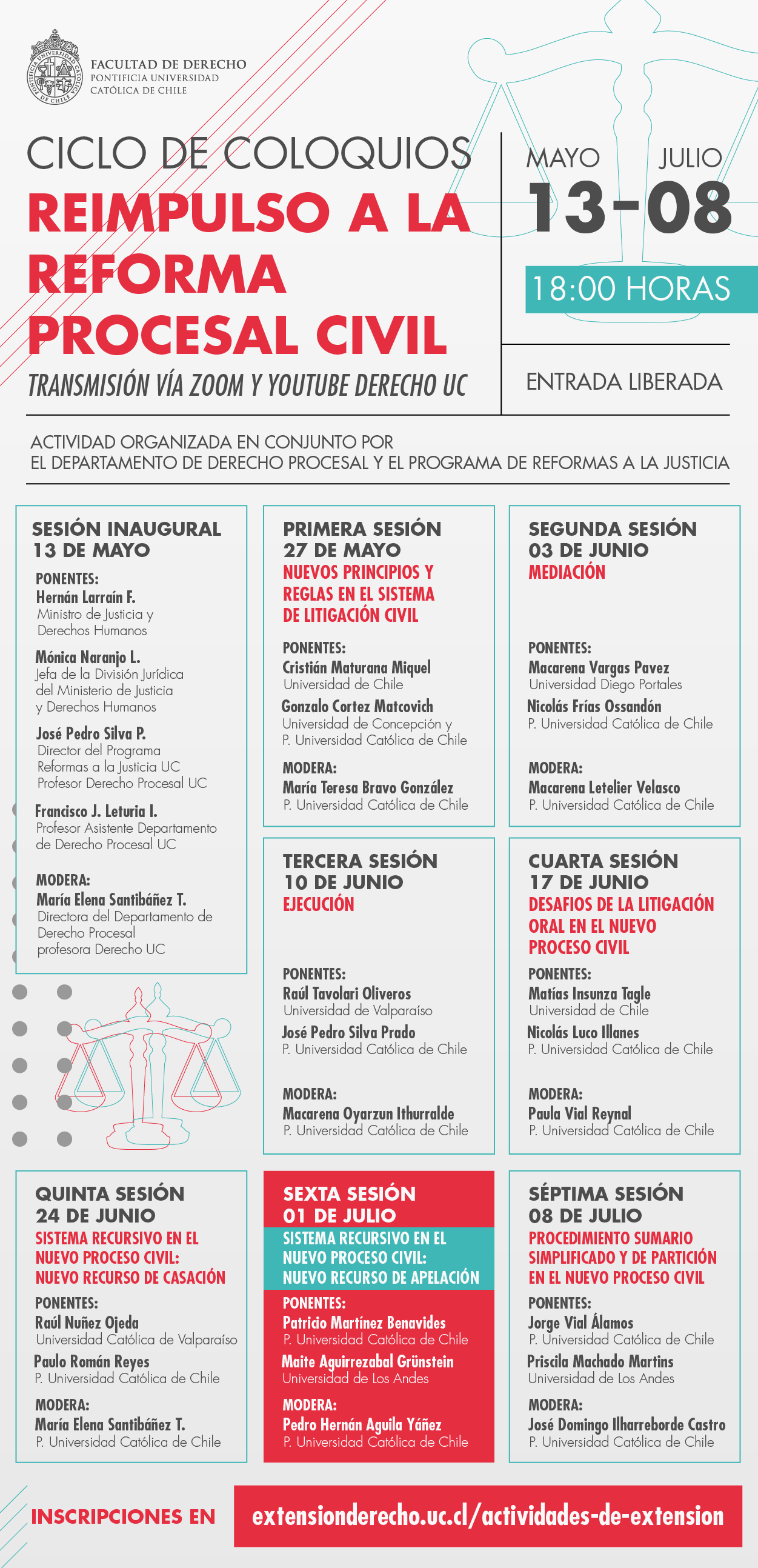 6Ciclo de Coloquios Reforma procesal afiche gral