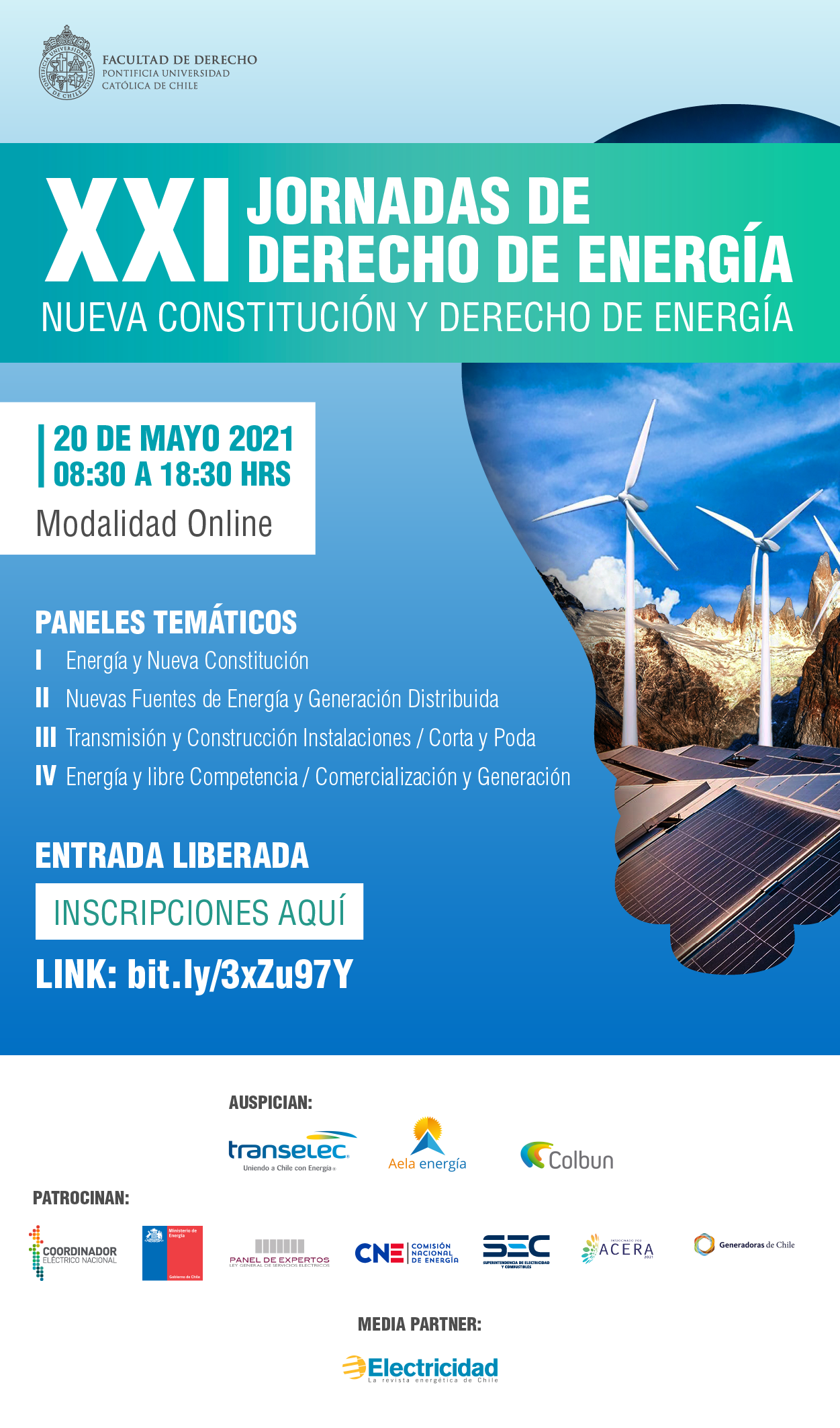 XXI JORNADAS DERECHO DE ENERGIA Afiche 2