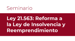 Seminario Ley 21.563: Reforma a la Ley de Insolvencia y Reemprendimiento