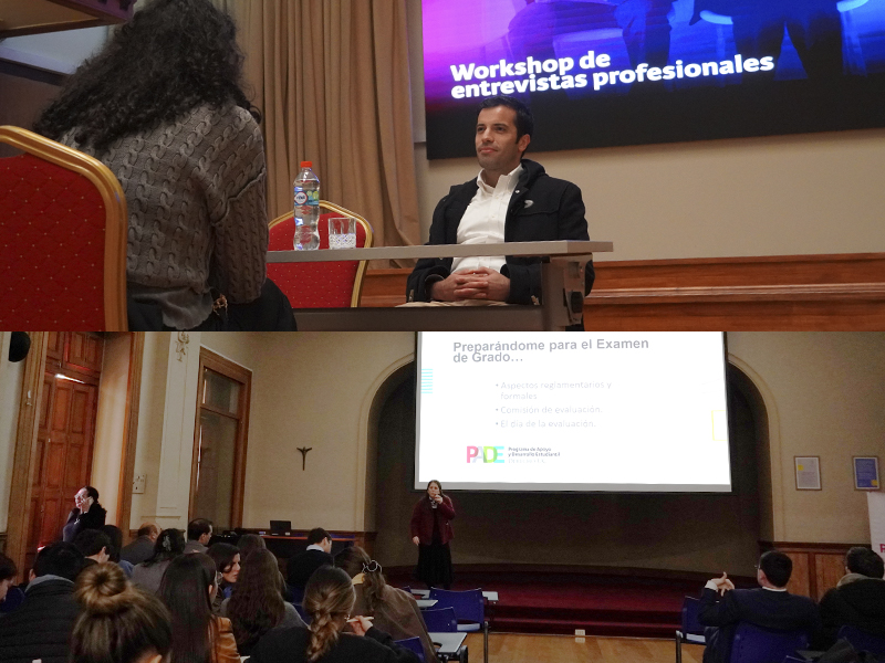 Estudiantes fueron orientados para la rendición del examen de grado y participaron en simulaciones de entrevistas profesionales