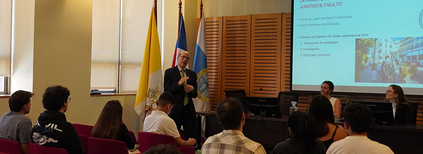 Derecho UC realizó charla sobre oportunidades de estudios e investigación en la Universidad de Heidelberg