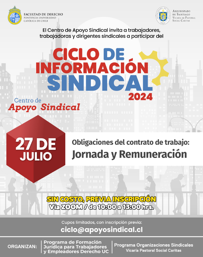 Ciclo de Información Sindical Julio Afiche