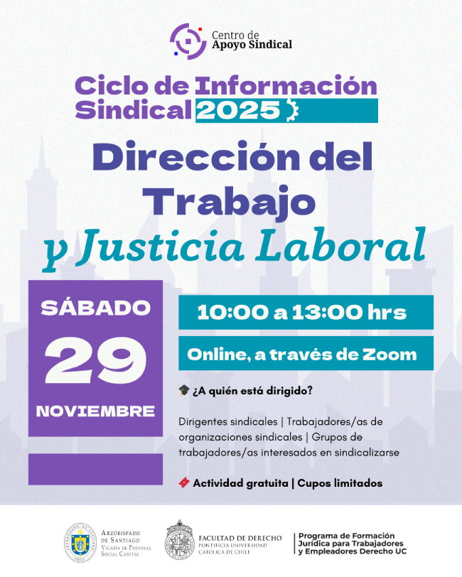 Ciclo de Información Sindical noviembre 2025 Afiche