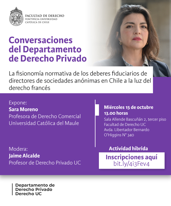 Conversaciones Derecho Privado 15 de octubre Afiche