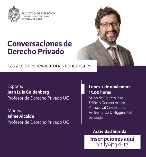 Conversaciones de Derecho Privado 2 de noviembre Afiche