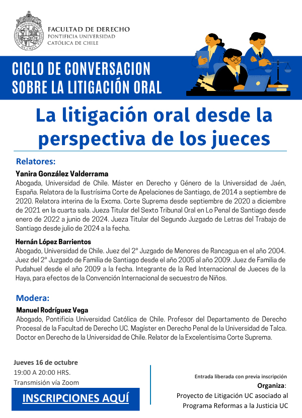 Conversatorio Litigación Oral octubre Afiche