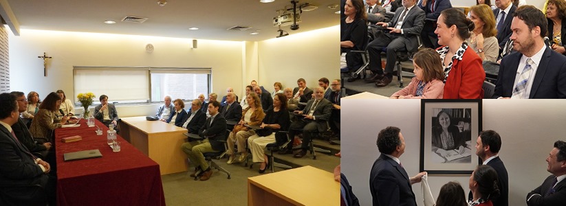 Derecho UC renombró Sala de Juicio Oral en homenaje a exdecana María Cristina Navajas