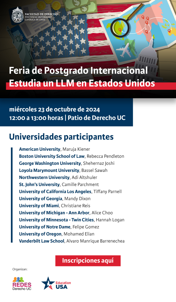 Feria de Postgrado Internacional Estudia un LLM en Estados Unidos Afiche