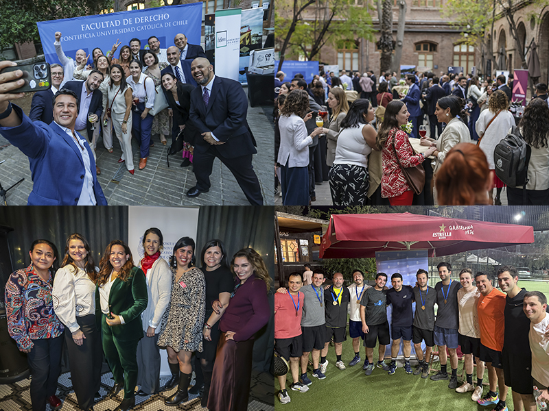 Encuentro en el patio, pádel y reunión de abogadas: exalumnos de Derecho UC compartieron en el marco de Futuro UC 2025