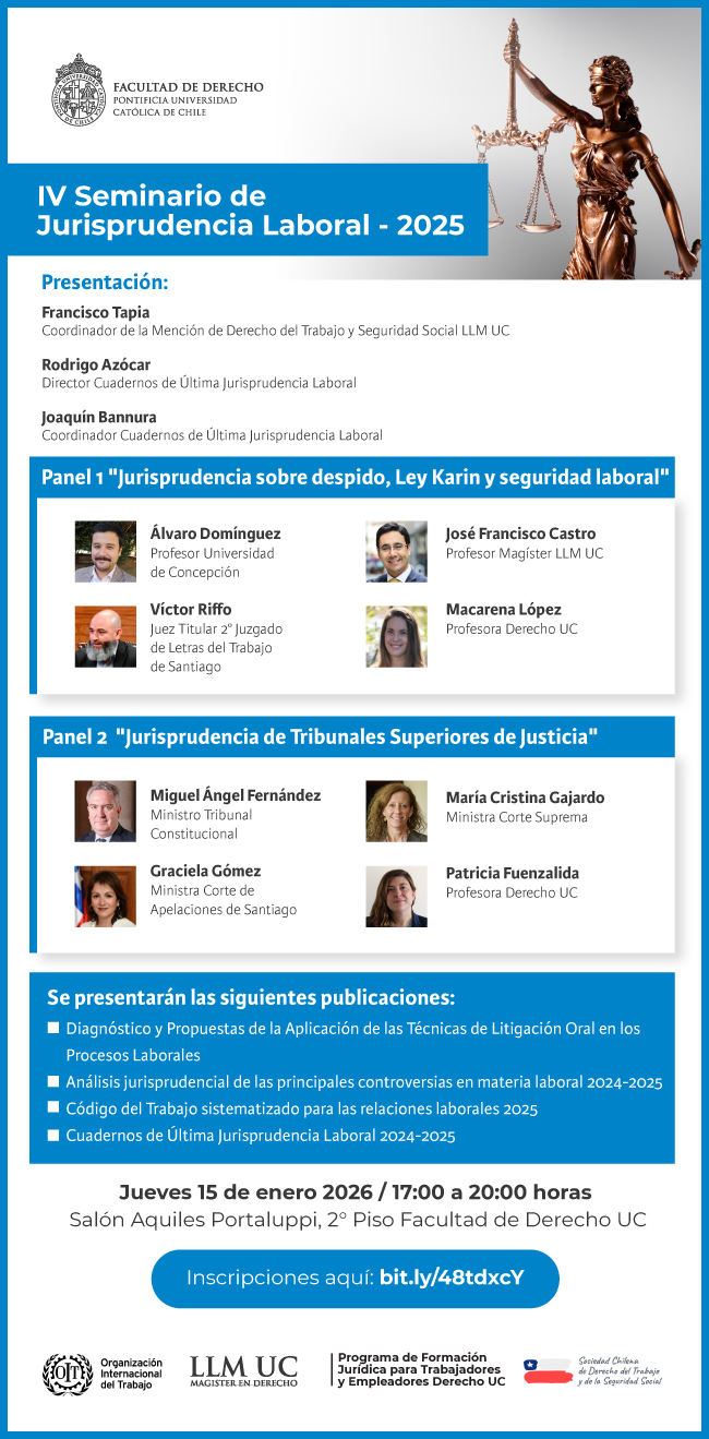 IV Seminario de Última Jurisprudencia Laboral 2025 2 Afiche