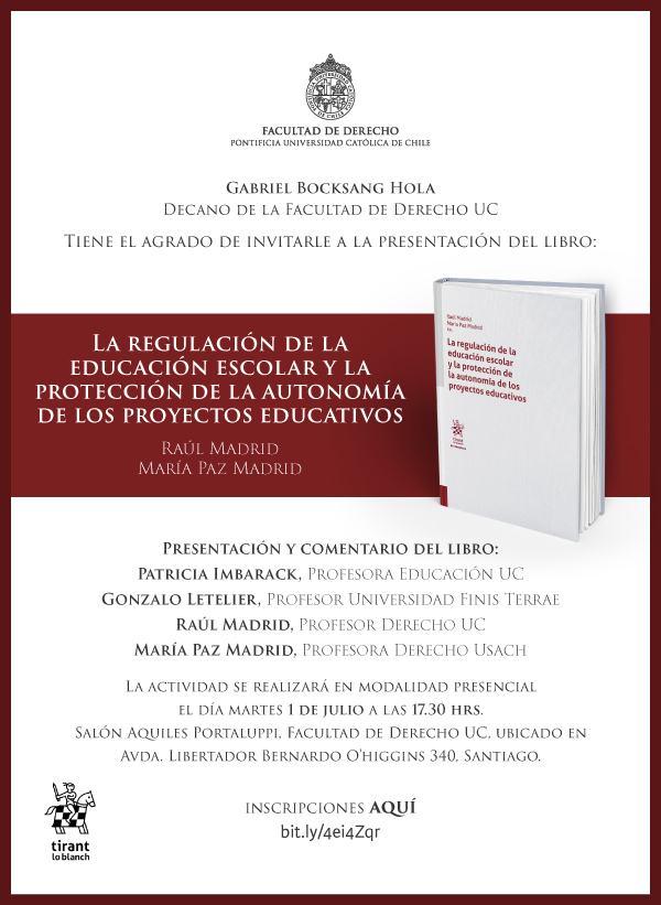 La regulación de la educación escolar y la protección de la autonomía de los proyectos educativos Afiche