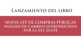 Lanzamiento del libro: Nueva Ley de Compras Públicas: Análisis de cambios introducidos por la Ley 21.634