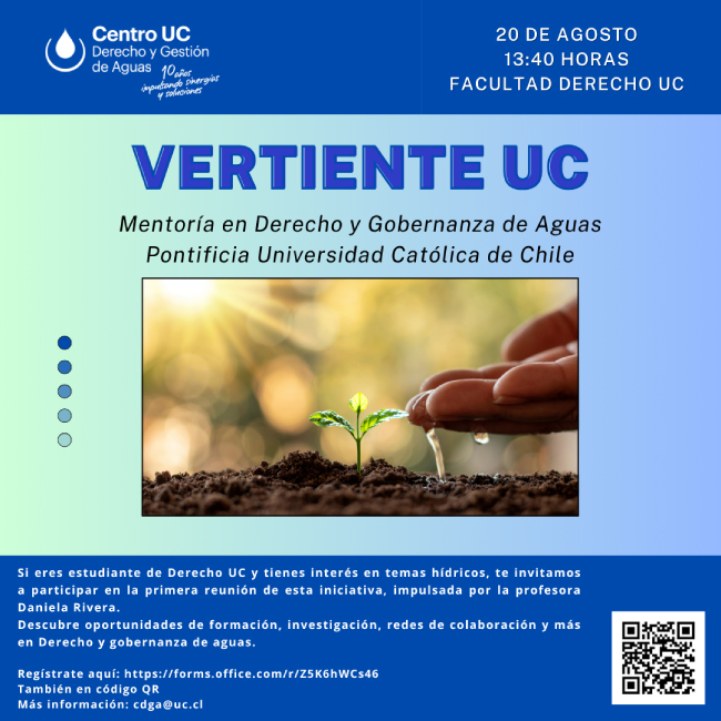 Mentoría temas hídricos Afiche
