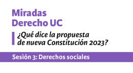 Miradas Derecho UC: ¿Qué dice la propuesta de nueva Constitución 2023? Sesión 3: Derechos sociales