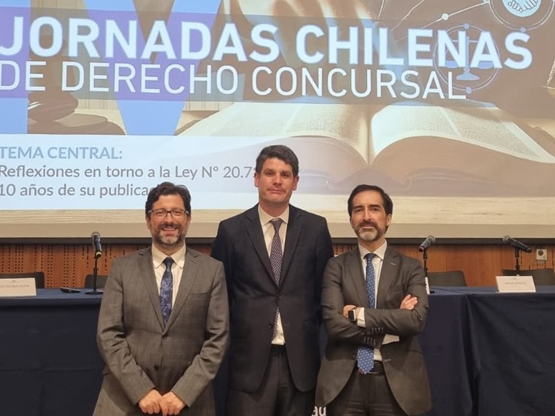 Profesores Goldenberg, Alcalde y Gaspar participaron en las IV Jornadas Chilenas de Derecho Concursal 