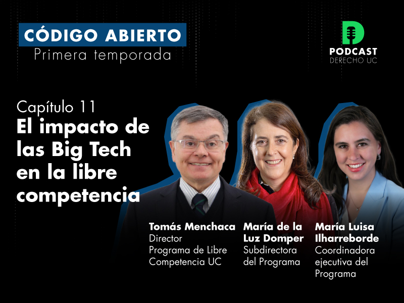 El impacto de las Big Tech en la libre competencia: Mira el capítulo 11 de “Código abierto”, el podcast de Derecho UC