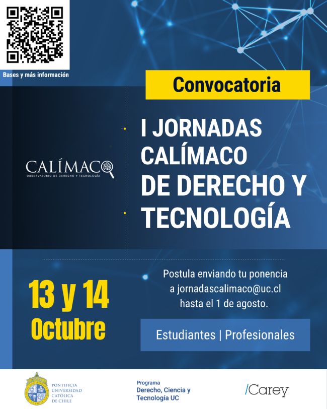 Primeras Jornadas Calímaco de Derecho y Tecnología Afiche