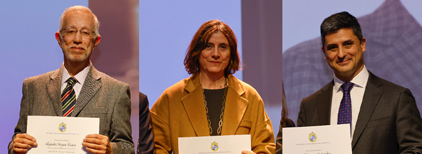 Tres profesores de Derecho UC fueron reconocidos por su trayectoria académica