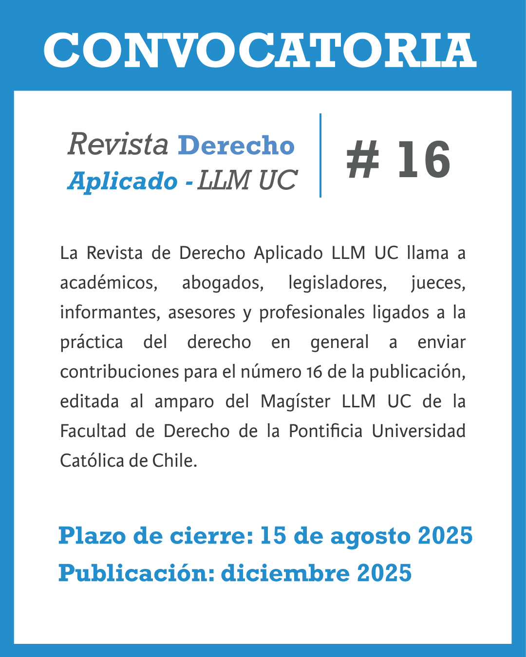 Revista Derecho aplicado convocatoria 16.jpg