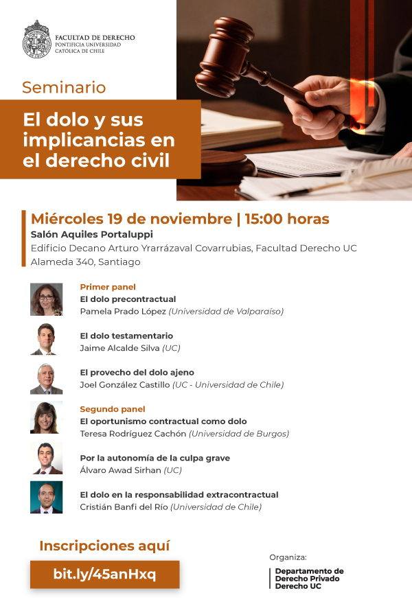 Seminario El dolo y sus implicancias en el derecho civil Afiche 1