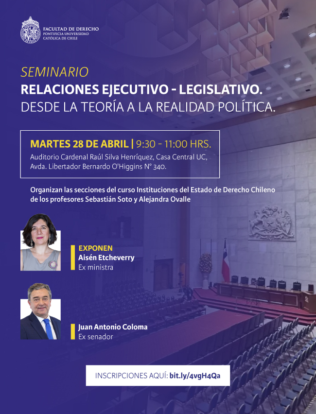 Seminario Relaciones Ejecutivo Legislativo Afiche 1