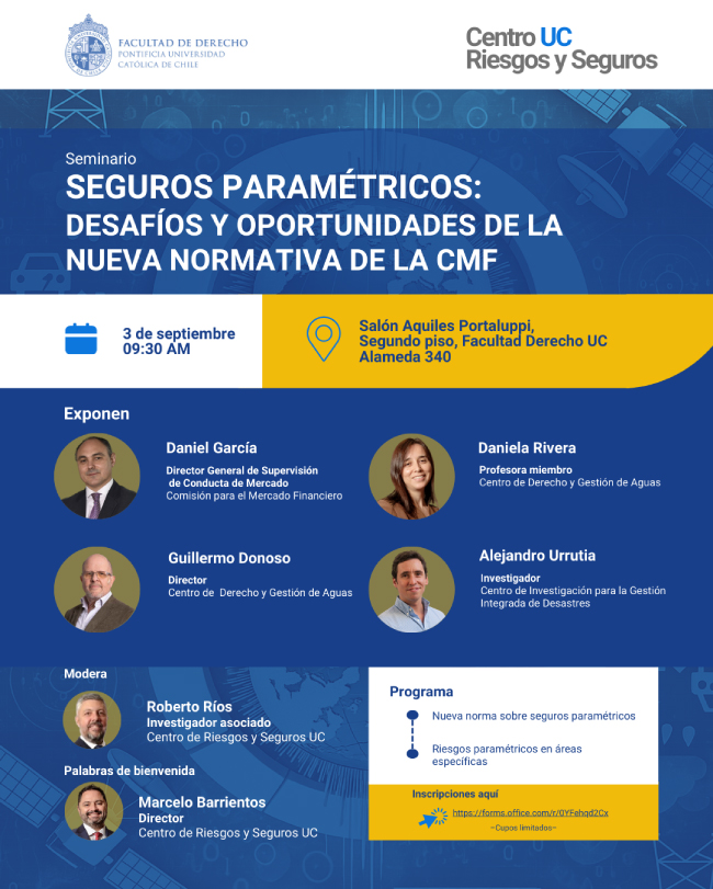 Seminario Seguros Paramétricos Afiche