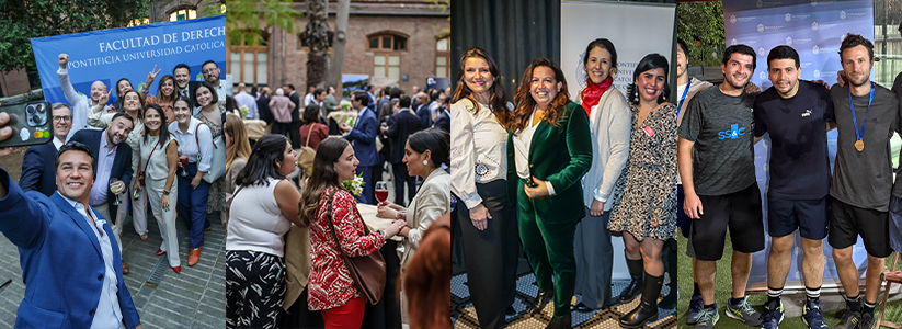 Encuentro en el patio, pádel y reunión de abogadas: exalumnos de Derecho UC compartieron en el marco de Futuro UC 2025