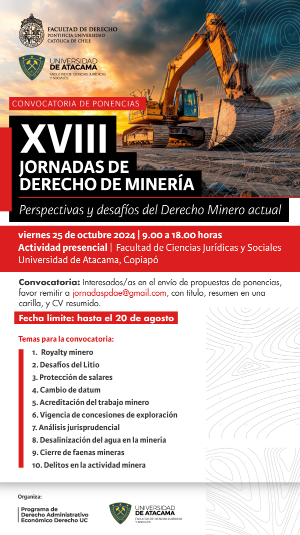 XVIII Jornadas Derecho de Minería Afiche