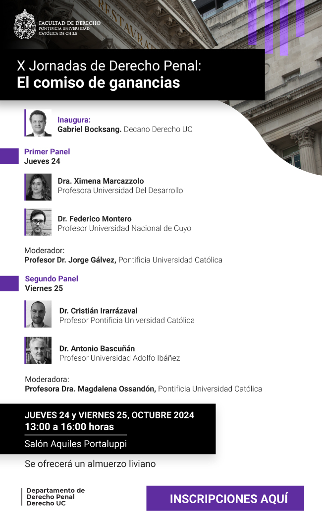 X Jornadas de Derecho Penal Afiche