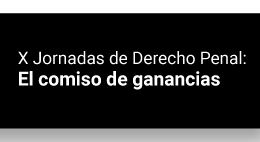 X Jornadas de Derecho Penal: El comiso de ganancias