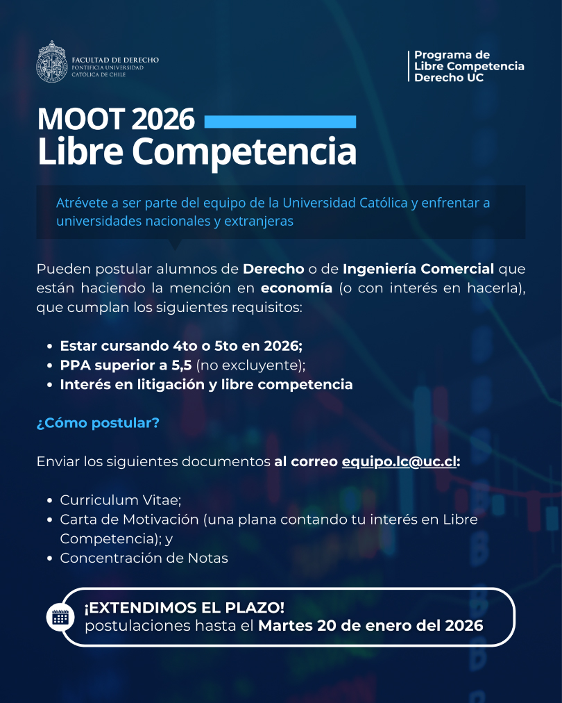 convocatoria Moot de Libre Competencia 2026 Afiche 1