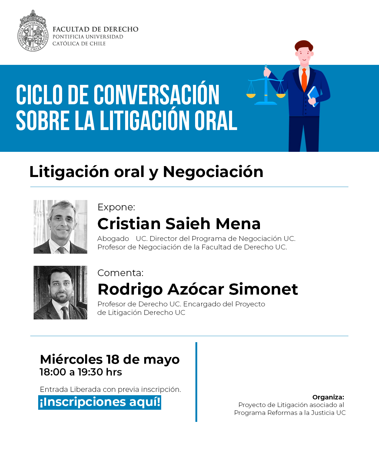 Litigación oral negociacion afiche