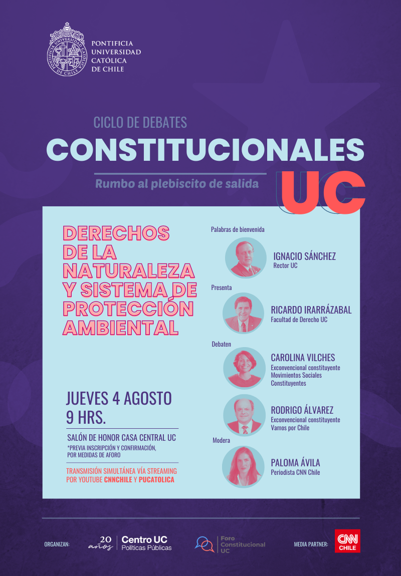 Debates Constitucionales UC Derechos de la naturaleza afiche