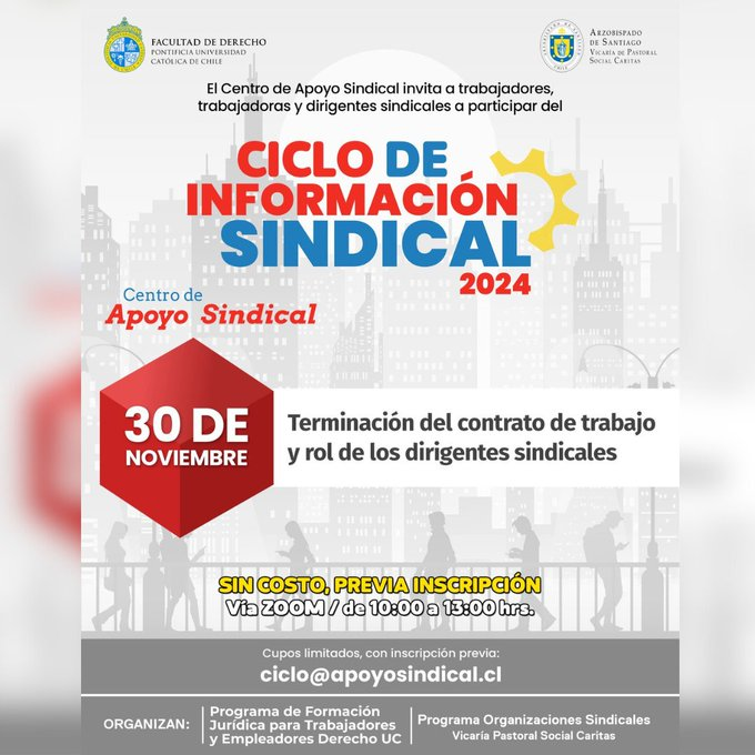 Ciclo de Información Sindical 2024 Terminación del contrato de trabajo y rol de los dirigentes