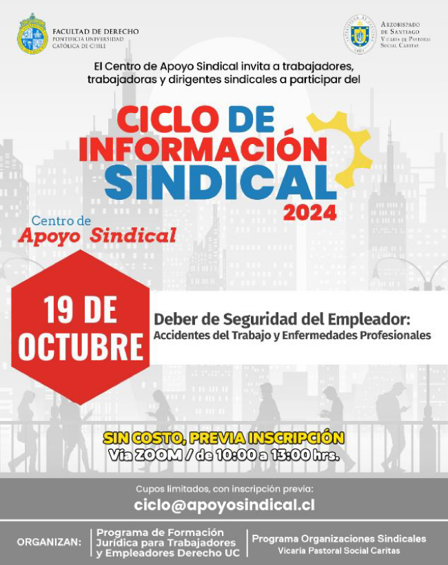 Ciclo de Información Sindical octubre Afiche