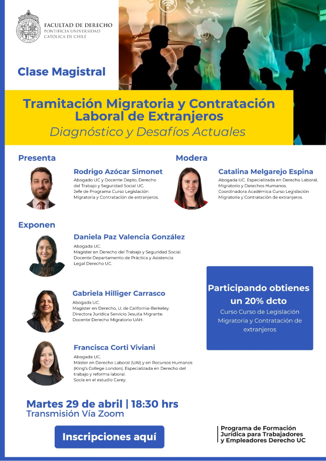 Clase Magistral Curso de Leg. Migratoria Afiche