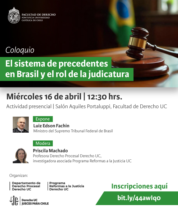 Coloquio El sistema de precedentes en Brasil y el rol de la judicatura Afiche