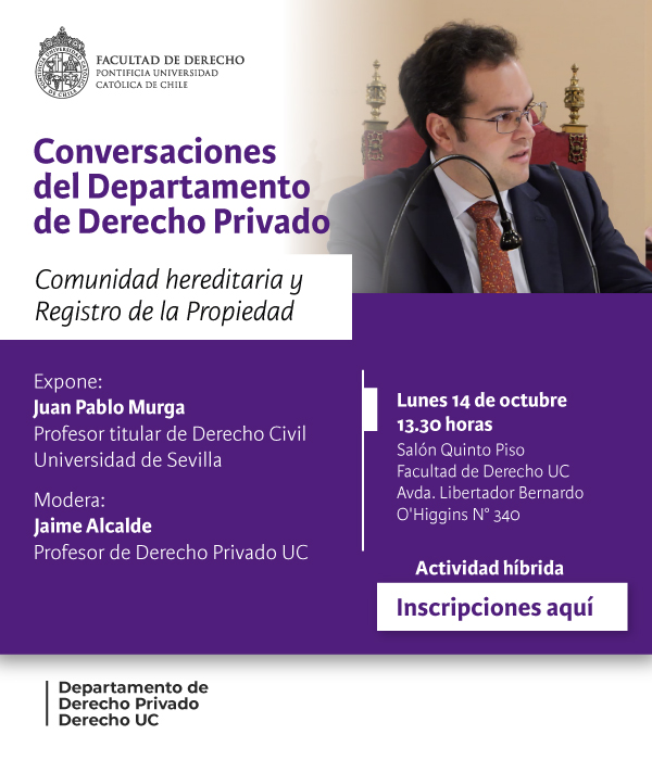 Conversaciones Derecho Privado 14 de octubre Afiche