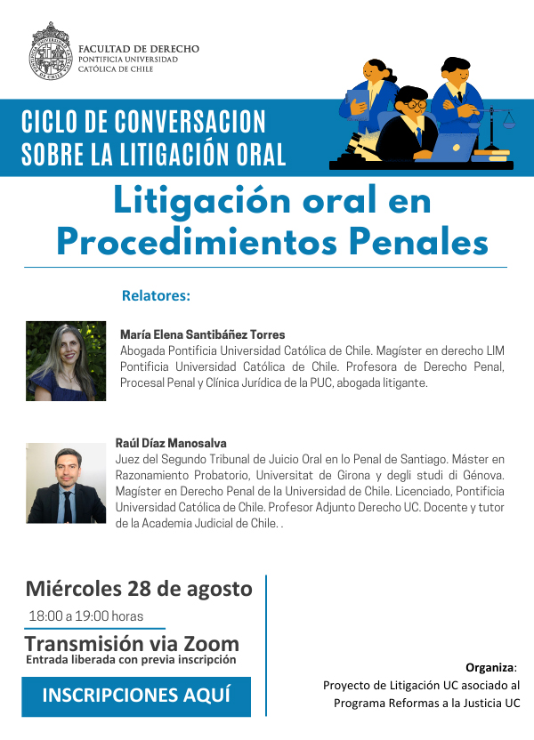 Conversatorio Litigación Oral Procedimientos Penales Afiche