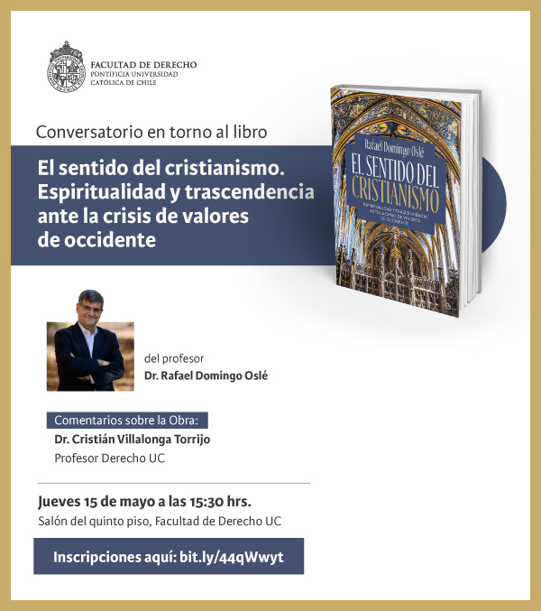Conversatorio libro profesor Rafael Domingo afiche