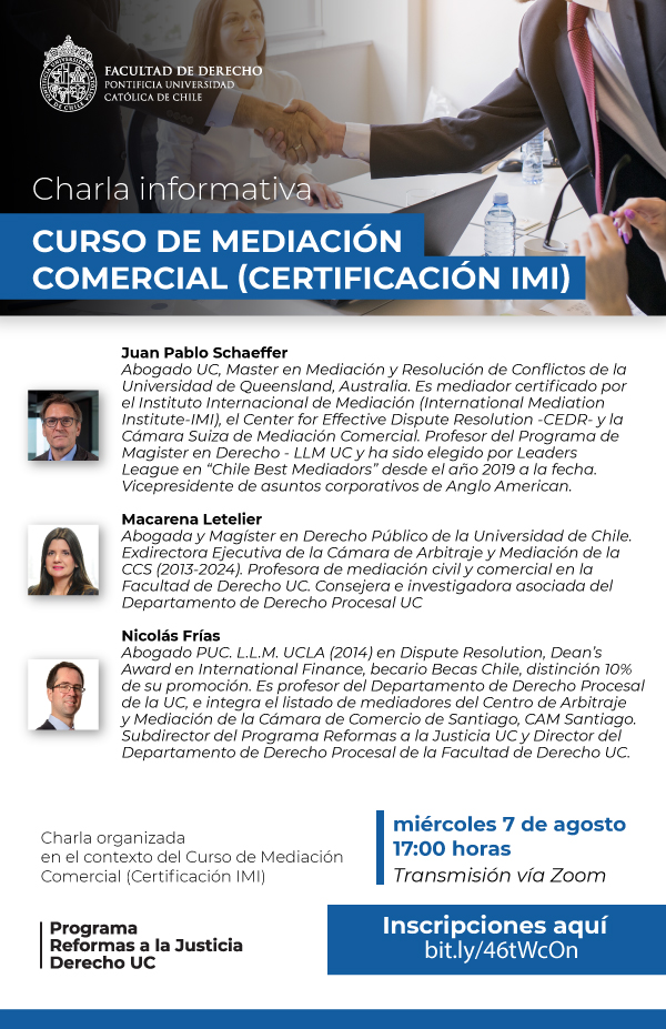 Curso de mediación comercial Afiche 1