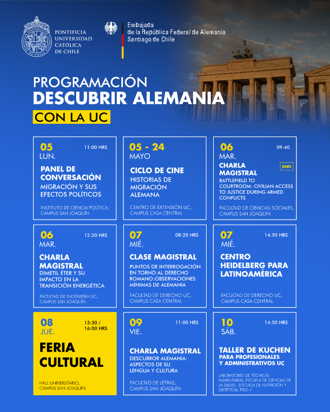 Descubrir Alemania con la UC Afiche