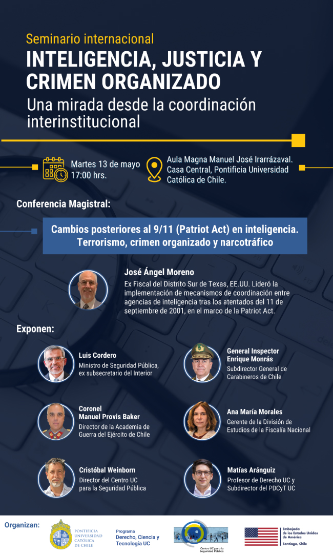 Inteligencia Justicia y Crimen Organizado Afiche