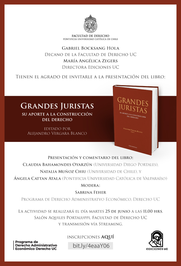 Lanzamiento del libro Grandes Juristas Afiche 11